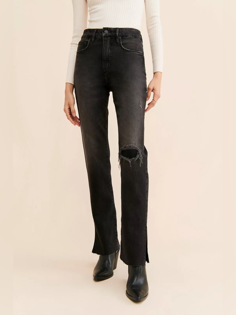 Good American Good Boy Distressed Jeans